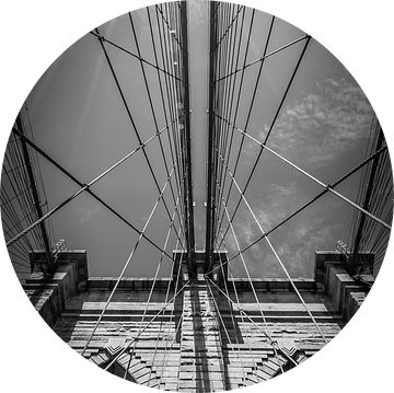 NEW YORK CITY, Brooklyn Bridge is in de Detail | pan verticaal van Melanie Viola