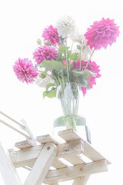 Dalhia Rose&White by Léonie's Art Gallery