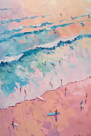 Le littoral rose vu d'en haut I sur Guadalupe Swann