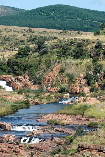 waterfall at the bourkes potholes in south africa