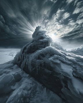 Winter in IJsland van fernlichtsicht