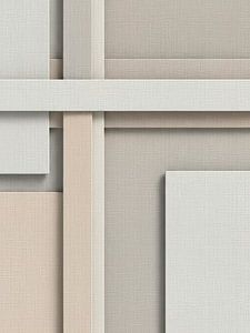 Minimal Art: Geometrisches Relief aus sich kreuzenden Linien und Leinenstrukturen