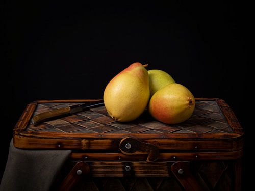 Pique-nique avec des poires