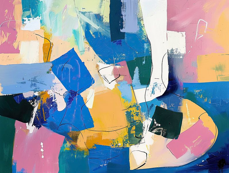 Vrouw van Abstract Schilderij