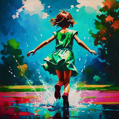 Lekker spetteren door het water