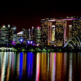 Singapore Skyline by Night von Wouter Mesker