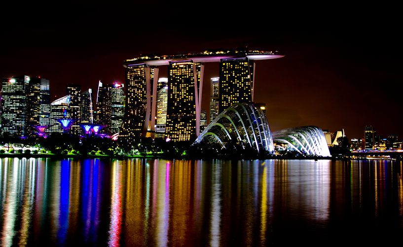 Singapore Skyline by Night par Wouter Mesker