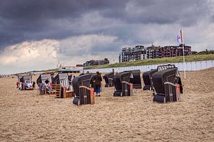 Strandkörbe in Egmond aan Zee von Rob Boon