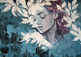 Serene Beauty Flowers by ARTEO Paintings