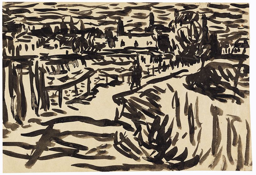 The suburbs of Dresden, ERNST LUDWIG KIRCHNER, ca 1907 by Atelier Liesjes