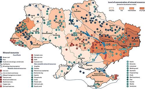 Raw material map ukraine
