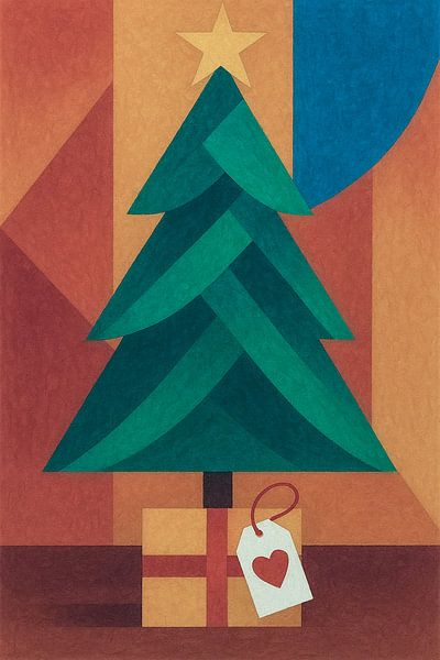 Christmas tree with heart by Ainoeska