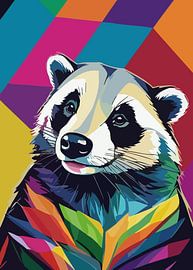 Le style pop art du blaireau