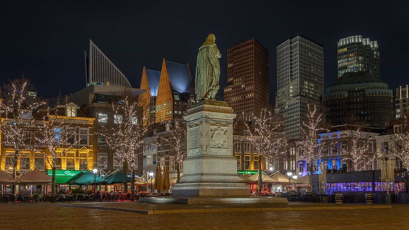 Skyline vanaf Plein Den Haag van Hendrik Harm