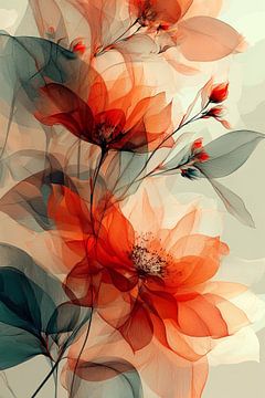 Transparenz in Coral & Green Nr. 4