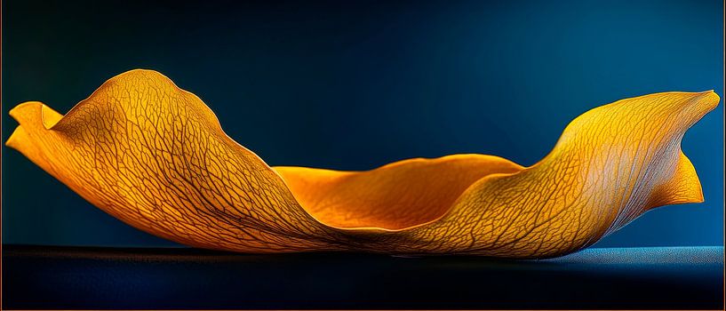 Gele bladvormen van Poster Art Shop