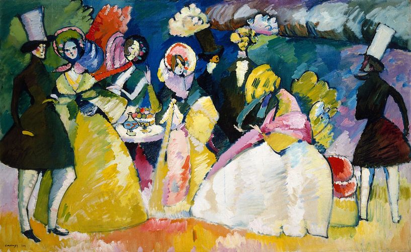 Groupe en crinolines, Wassily Kandinsky par Des maîtres magistraux