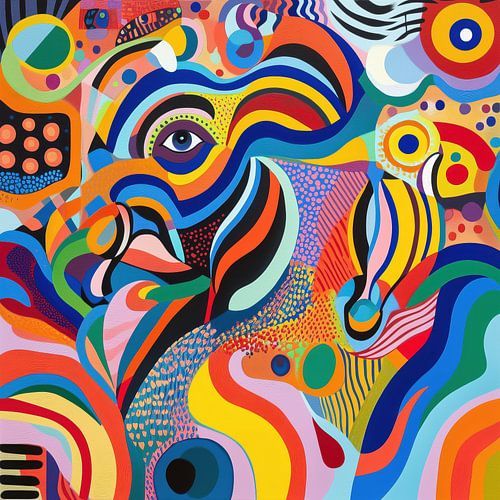 Abstracte kleuren en ogen