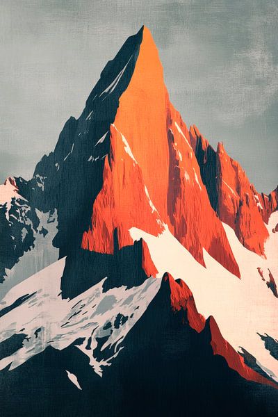 Rocky peaks in bright colours by Poster Art Shop