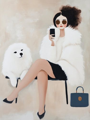 Der treue Vierbeiner, spielerische Illustration