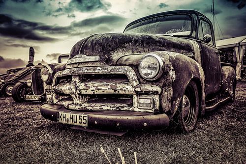 Chevrolet pick-up vintage en roestig