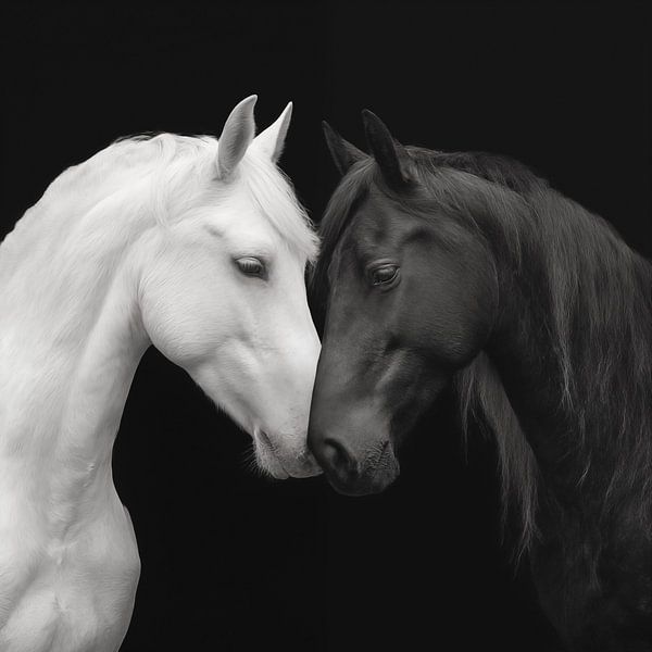 Portrait of two horses by Black Coffee