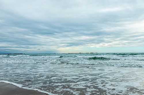 sea in winter during storms