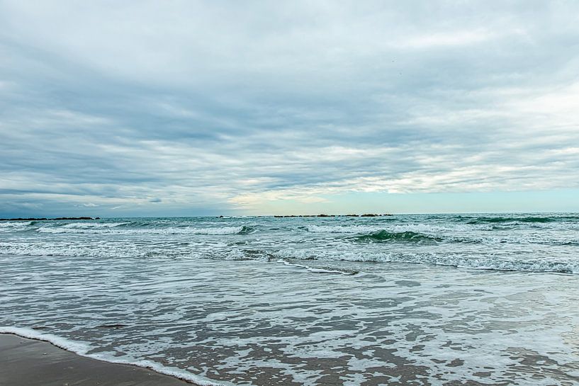 sea in winter during storms by Saskia S