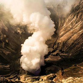 Steam in the volcano by Dieter Walther