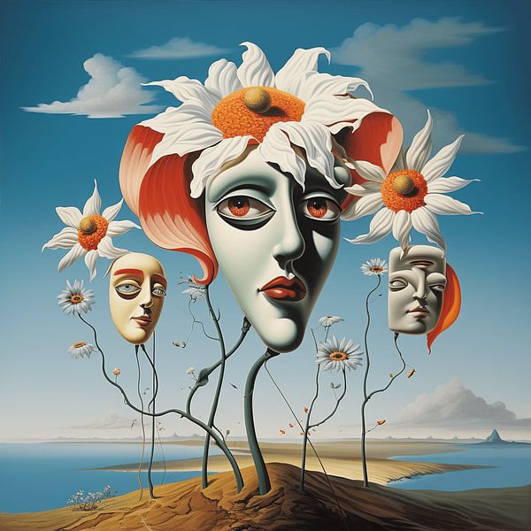 Surreal Blumen Gesichter Landschaft Melancholie Märchen von gm_designs