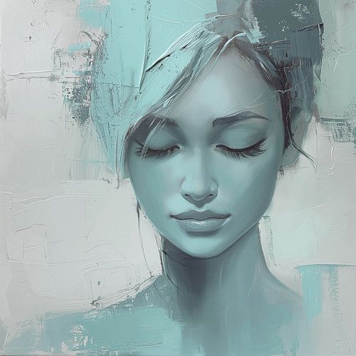 Portrait d'une femme : yeux fermés, âme ouverte