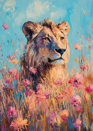 Leeuw "Kracht en gratie: de leeuw in zijn volle kracht"