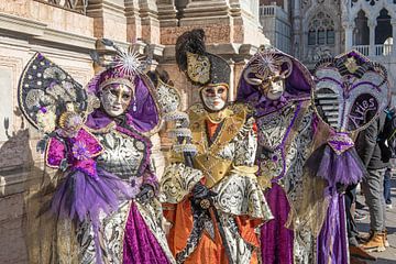 Prachtige kostuums op het carnaval van Venetië van t.ART
