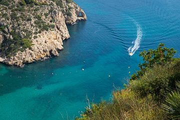 Cala de la Granadella, Bootsfahrt auf dem Mittelmeer