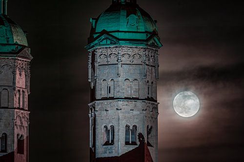Dom van Naumburg met volle maan
