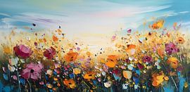 Blumenfeld im Sommer von Artsy