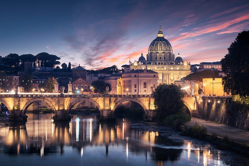 Ponte Sant&#039;Angelo, Rome - Italië van Niels Dam