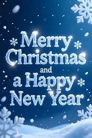 Snow letters with a message by Jean Pierre