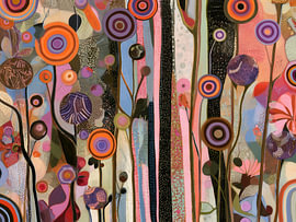 Colorful abstract flower garden by IamHomeStudio