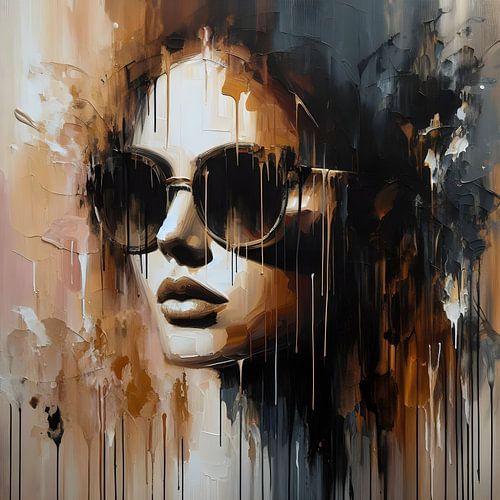 Femme avec des lunettes de soleil