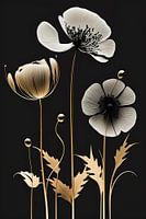 Poppies with gold