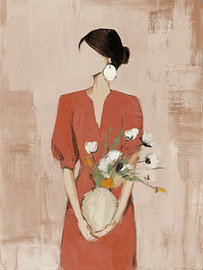 Woman with vase by Japandi Art Studio