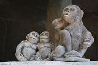 Statue einer Gruppe von Affen in Bangkok