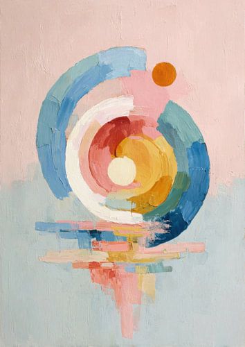 Abstract circles - pastel & minimalism