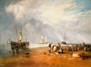 Der Fischmarkt am Hastings Beach, William Turner