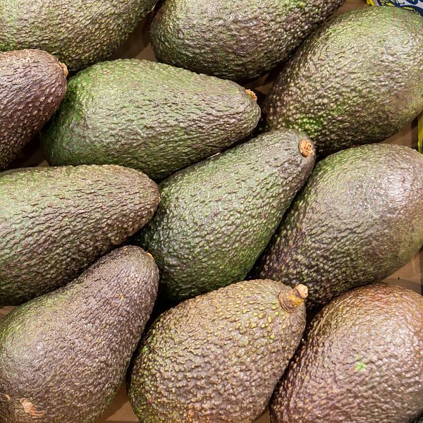 avocado, fruit, markt, groen van Leo van Maanen