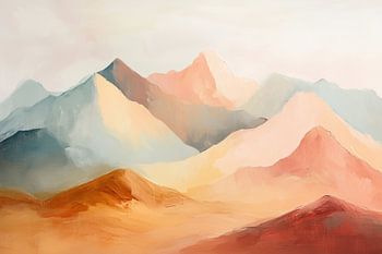 Abstraktes Kunstwerk der Berge