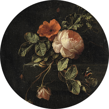 Stilleven met rozen, Elias van den Broeck