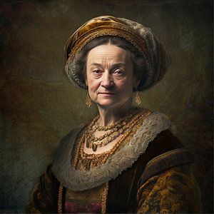 Frau, Stil Rembrandt