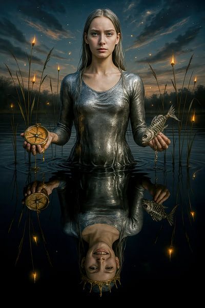 Die Spiegelkönigin von Klaus Tesching - Art-AI